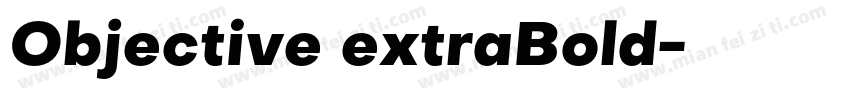 Objective extraBold字体转换